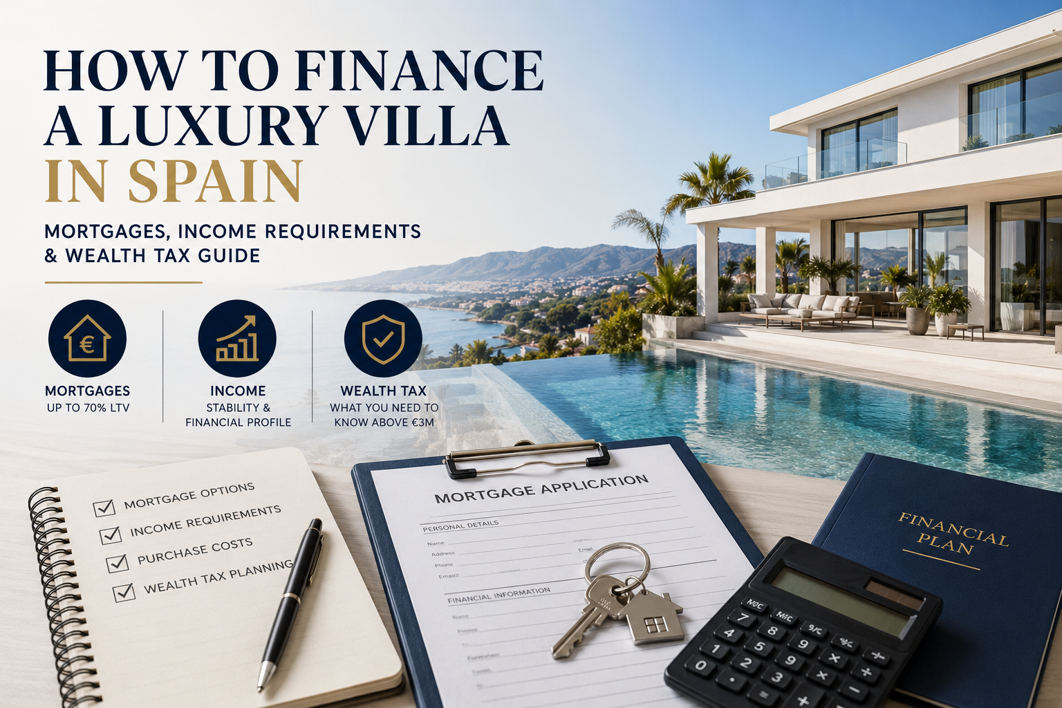 How to Finance a Luxury Villa in Spain: Mortgages, Income Requirements & Wealth Tax Guide
