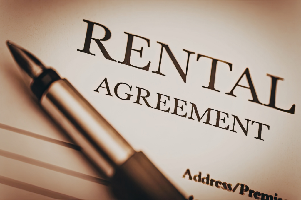 villa rental agreement Spain contract document with pen