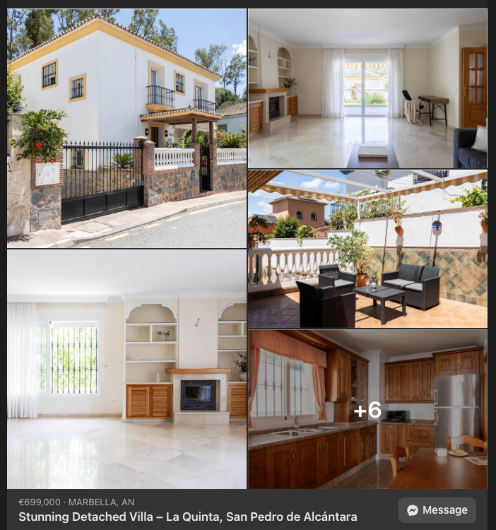 facebook screenshot detached villa marbella la quinta san pedro alcantara