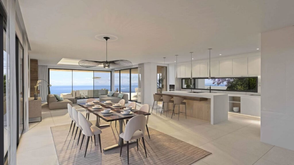 modern villa spain sea views new build open plan interior